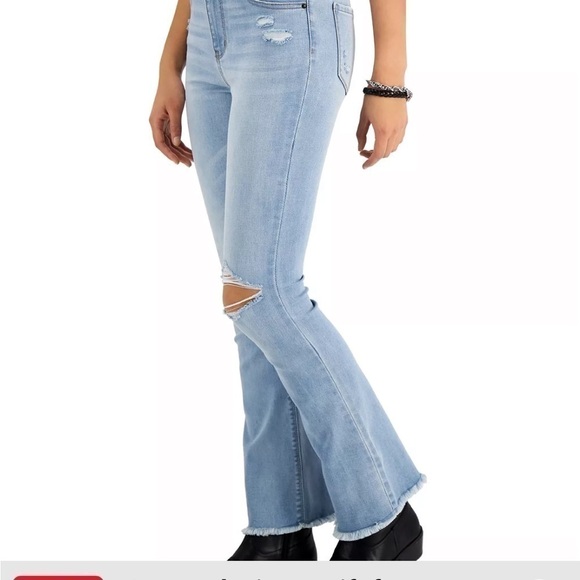 VANILLA STAR Juniors' Ripped High-Rise Jeans pants  size 7 - Picture 8 of 14